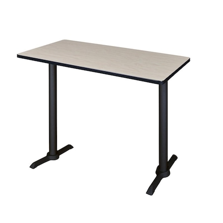 Cain Rectangle Cain Cafe Training Tables, 48 W, 24 L, 42 H, Wood, Metal Top, Maple MCTRCT4824PL